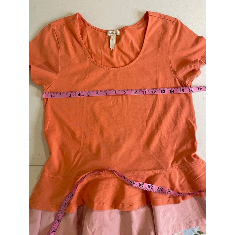 Matilda Jane Womens Tunic Top Size S Ruffles Floral Twee Peplum Dainty Feminine - Picture 9 of 10